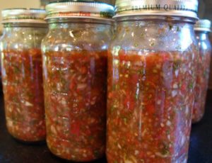 Home-made probiotic salsa